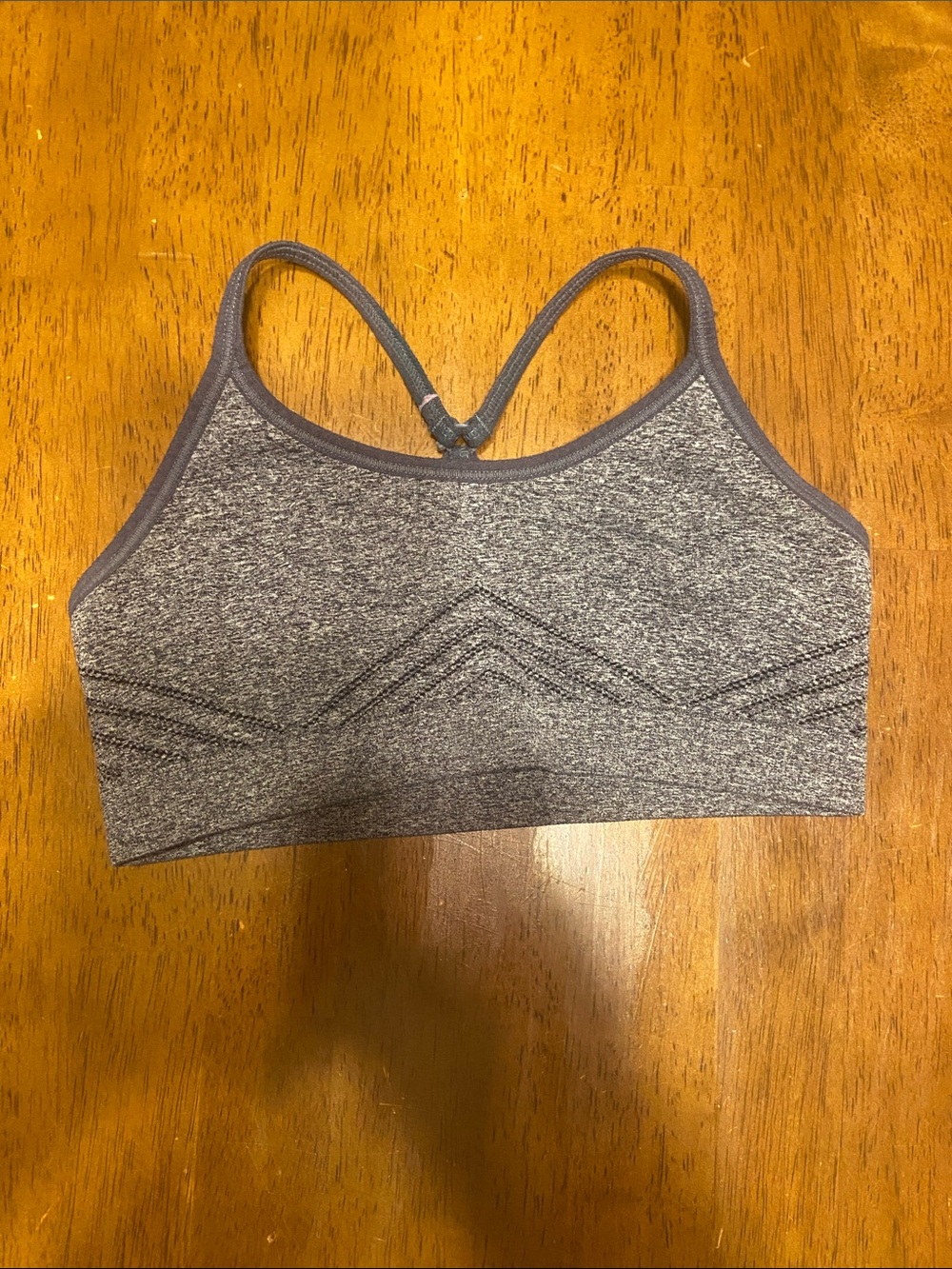 Reebok Gray Seamless Racerback Sports Bra